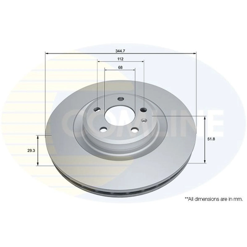 Comline Front Brake Discs & Pads fits Audi Q5 2008-2017 2.0 3.0