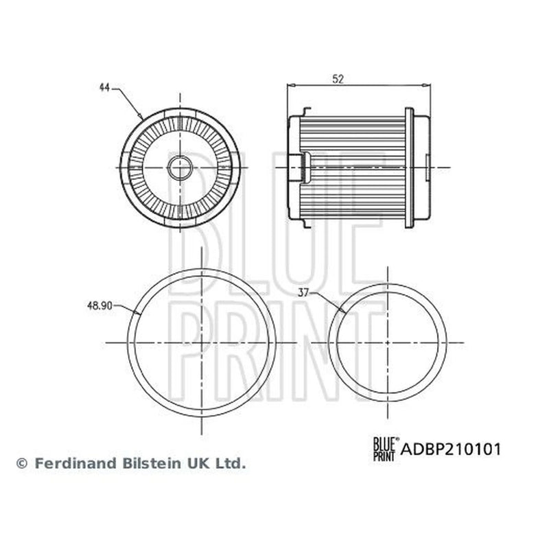 Blue Print Automatic Transmission Hydraulic Filter ADBP210101