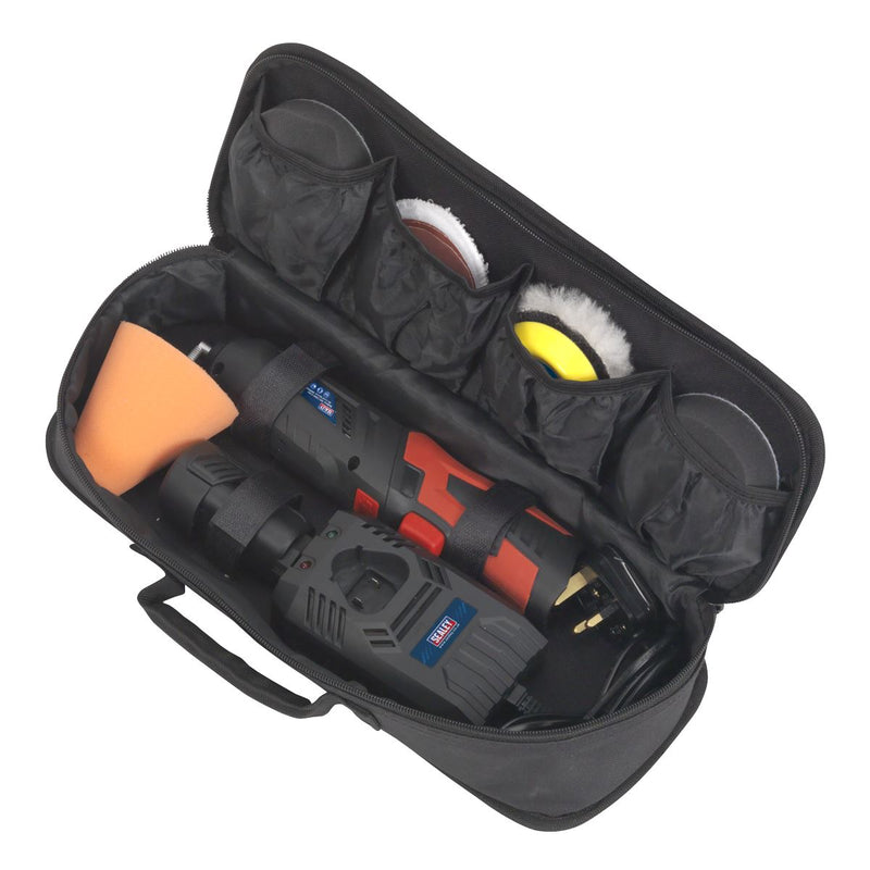 Sealey Cordless Mini Sander/Polisher Kit75mm 12V Lithium-ion CP2812V Sealey - Dynamic Drive