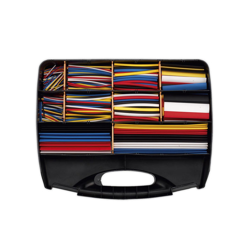 Sealey Heat Shrink Tubing Assortment 590pc Mixed Colours 50 100 150 & 200mm Sealey - Dynamic Drive