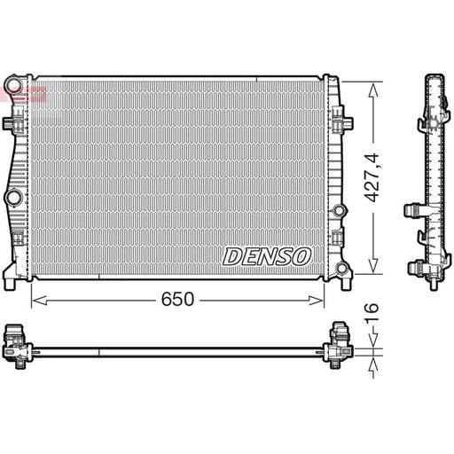 Denso Engine Radiator fits Audi A3 2013-2020 1.4
