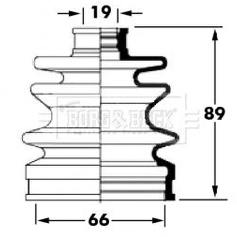 Borg & Beck Drive Shaft Bellow Kit Wheel Side BCB6043