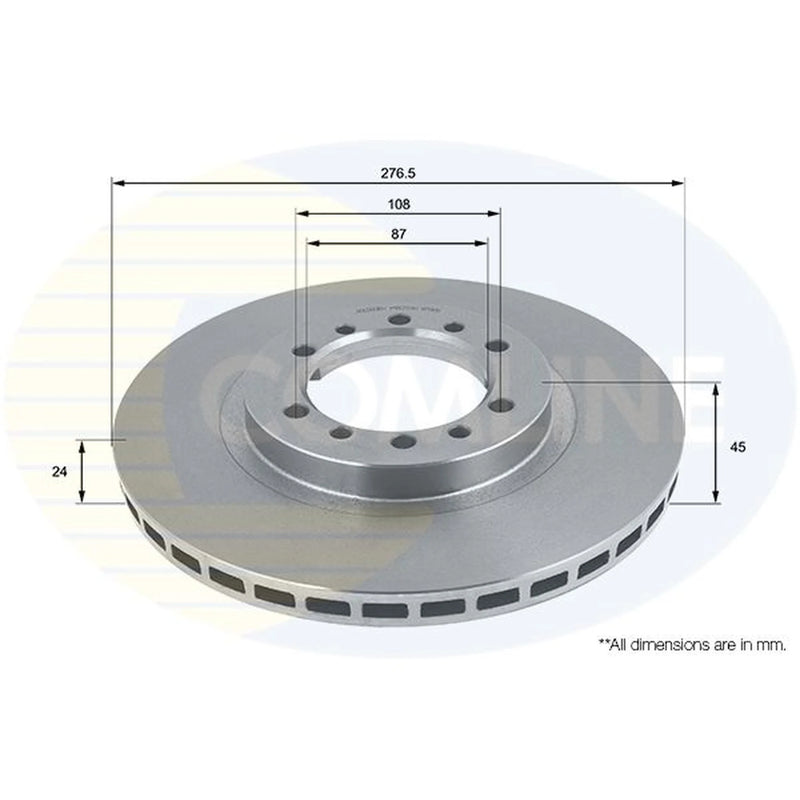 Comline Front Brake Discs & Pads fits Mitsubishi L200 1996-2007 2.5