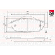 FAI Front & Rear Pads fits Peugeot 3008 I 2009-2016 1.2 1.6