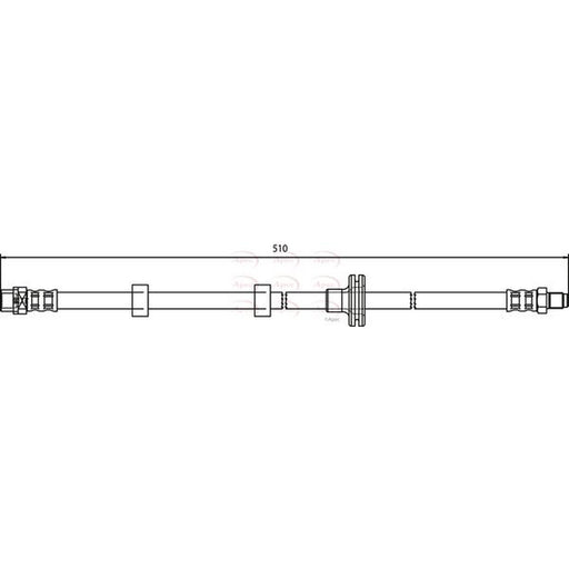 Apec Brake Hydraulic Hose Line Front fits Land Rover Range Rover 2002-2012