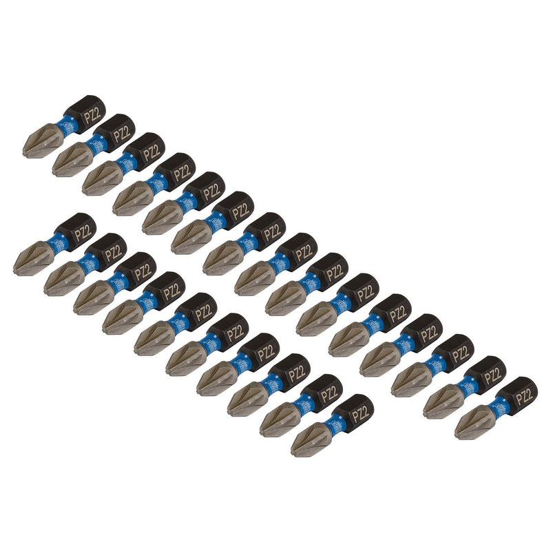 Draper Expert PZ-Type Impact Screwdriver Bits, No.2 x 25mm, 1/4" Hex (Pack of 25 Draper - Dynamic Drive