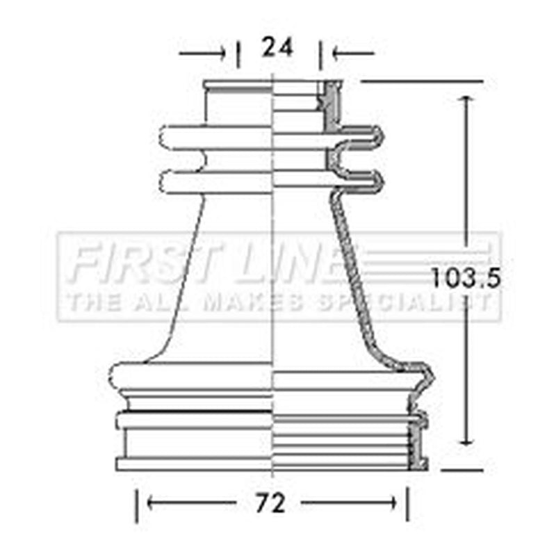 First Line Drive Shaft Bellow Kit Front Left fits Nissan Kubistar 2003-2009