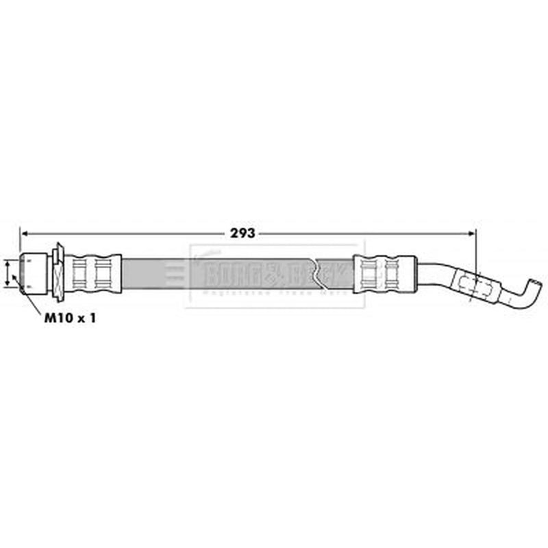 Borg & Beck Brake Hydraulic Hose Line Rear Right BBH7215