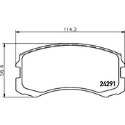 Mintex Front Brake Pad Set fits Mitsubishi Lancer 1995-2003 1.8