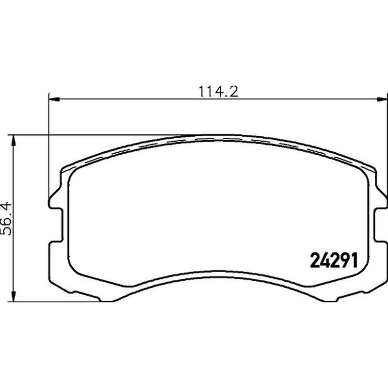 Mintex Front Brake Pad Set fits Mitsubishi Lancer 1995-2003 1.8