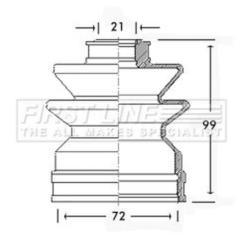 First Line Drive Shaft Bellow Kit Front Left fits Nissan Almera 1995-2000