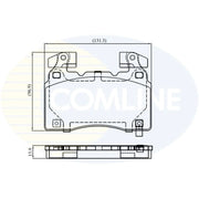 Comline 4 x Front Brake Pad Set fits Opel Insignia B Country Tourer 2017-2018