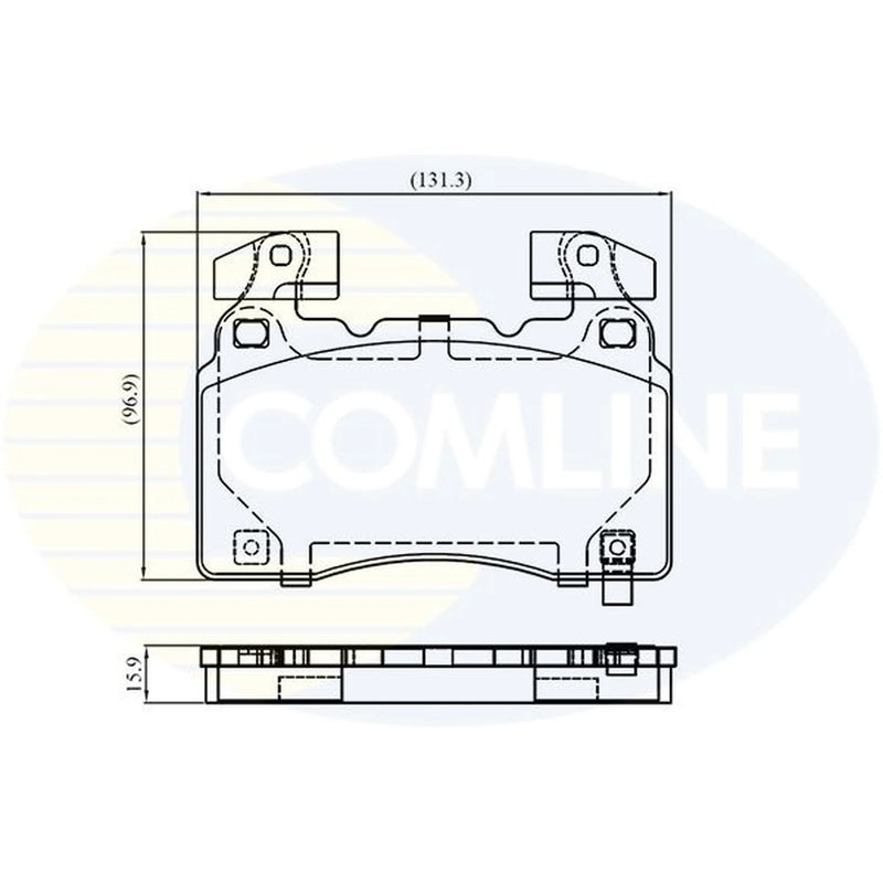 Comline 4 x Front Brake Pad Set fits Opel Insignia B Country Tourer 2017-2018