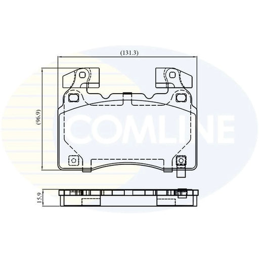 Comline 4 x Front Brake Pad Set fits Opel Insignia B Country Tourer 2017-2018