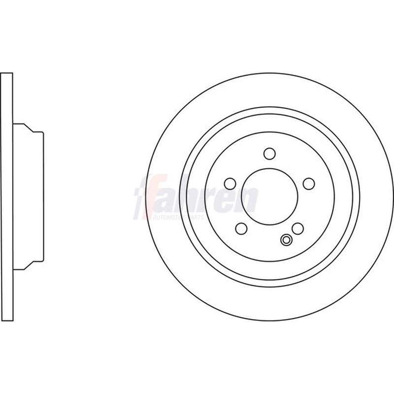 Fahren 2 x Solid Rear Brake Discs FBD6825-x2