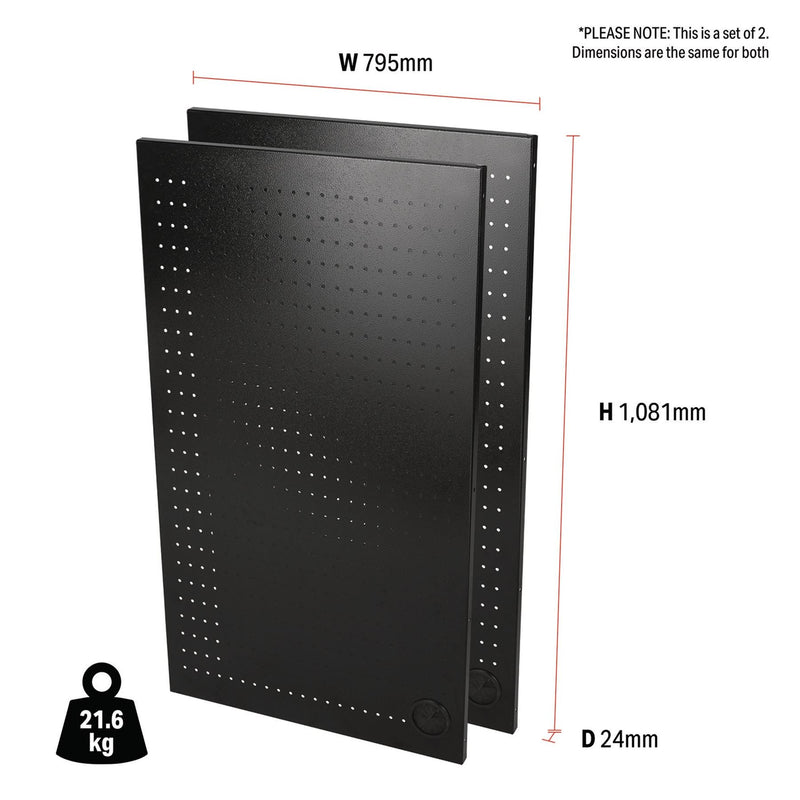 Draper BUNKER Modular Corner Unit Back Panels/Pegboards, 795mm (Pair) Draper - Dynamic Drive