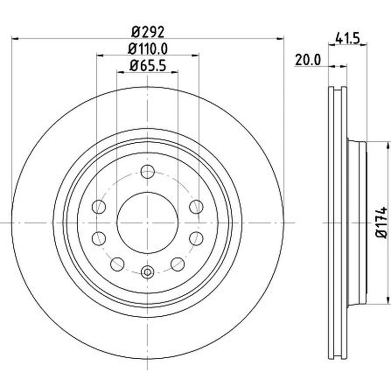 Mintex Rear Brake Discs & Pads fits Fiat Croma 2005-2011 1.9 2.4