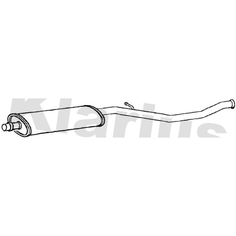 Klarius Box With Centre Pipe Centre fits Peugeot 206 1999-2007 2.0