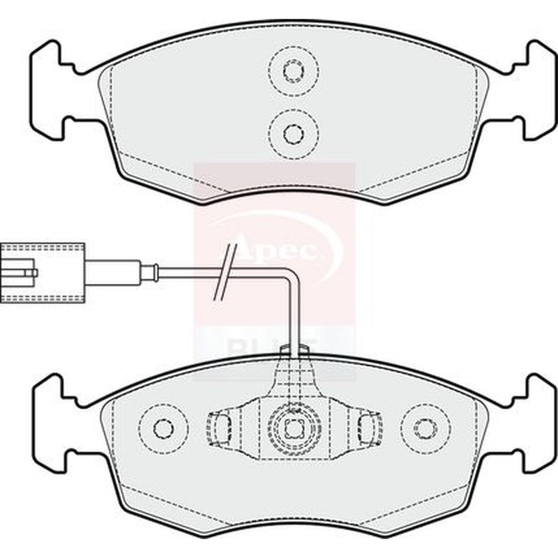 Apec Front Brake Pad Set fits Fiat 500 2007 on 1.2