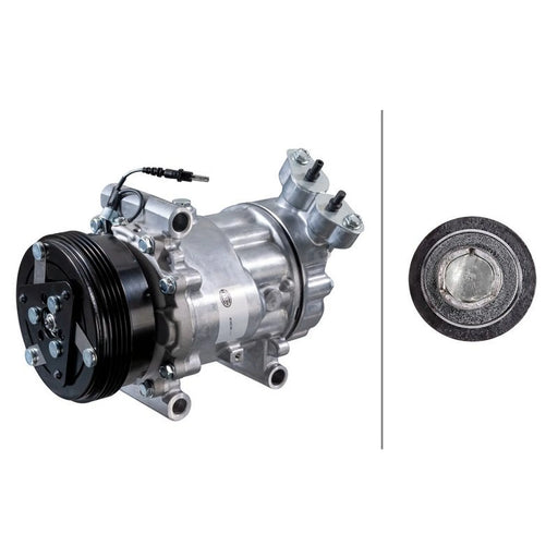 Hella Air Conditioning Compressor fits Dacia Logan 2006 on 1.2