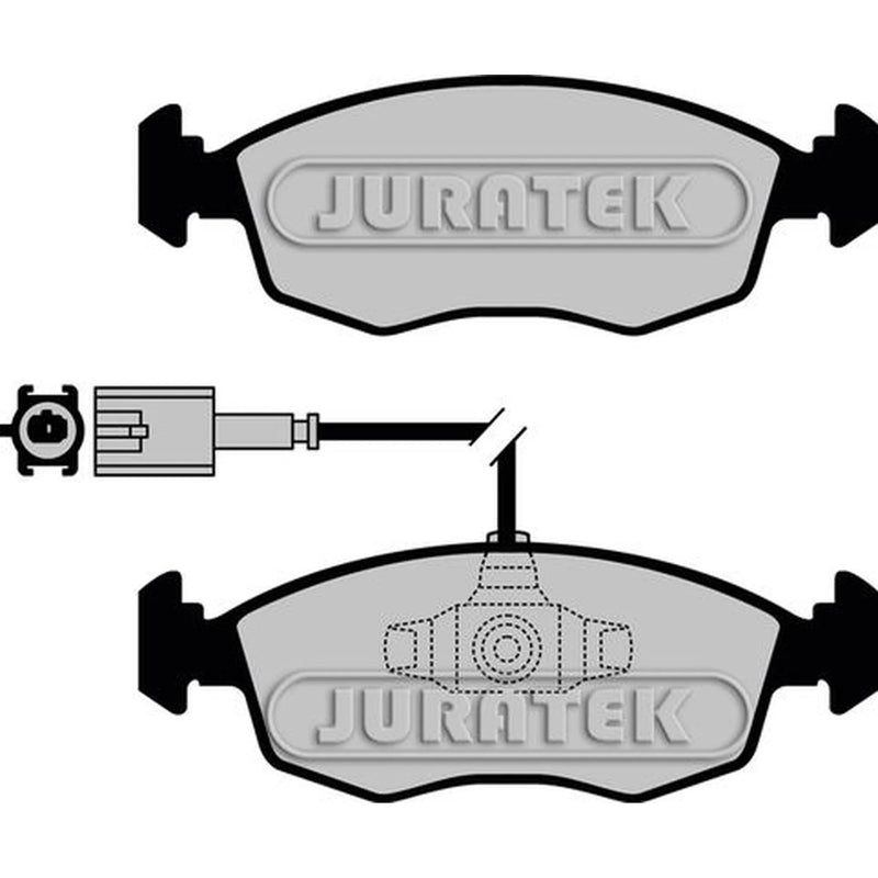 Juratek Front Brake Pad Set fits Fiat 500 2007 on 1.2