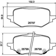 Mintex Rear Brake Pad Set fits Mazda CX-60 2022 on 3.3