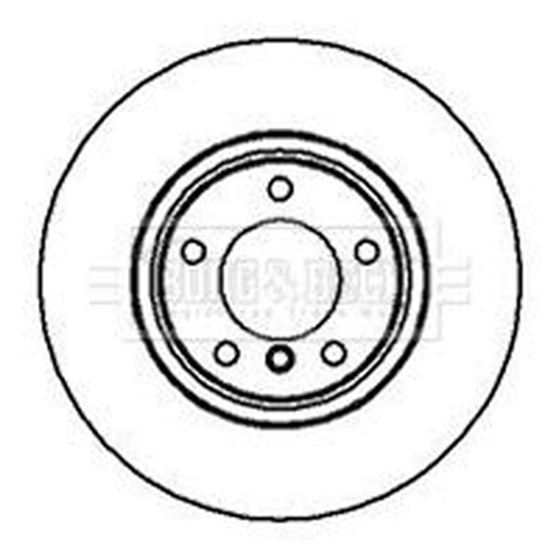 Borg & Beck 2 x Vented Brake Discs fits BMW 7 1994-2001