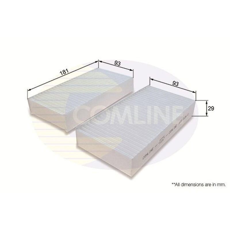 Comline Cabin Air Filter (Pollen Filter) fits Honda Hr-V 1999-2005 1.6