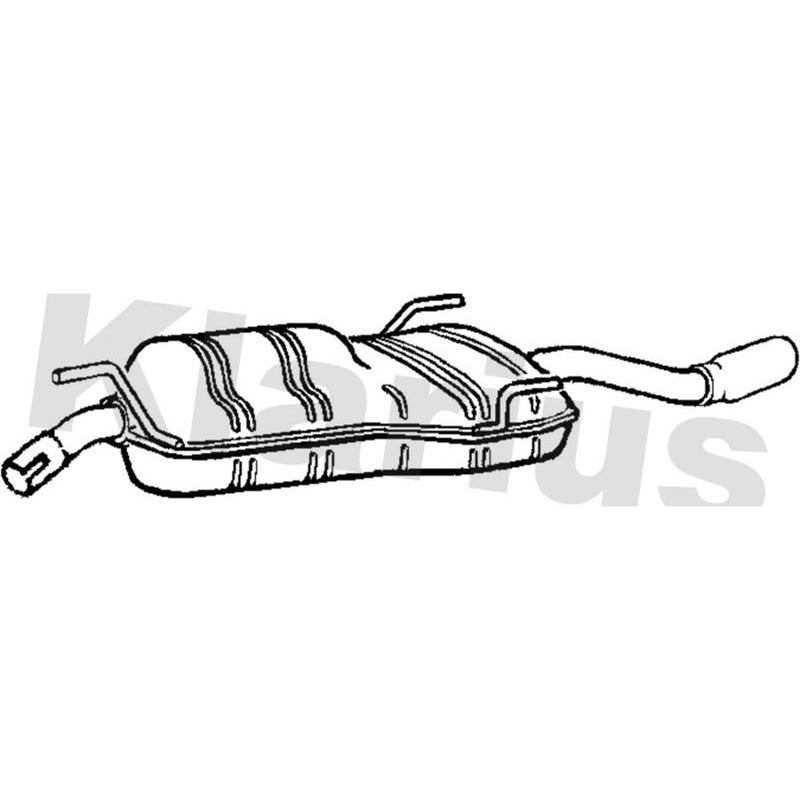 Klarius Box With Tail Pipe Rear fits Saab 9-5 1997-2009 2.0 2.3