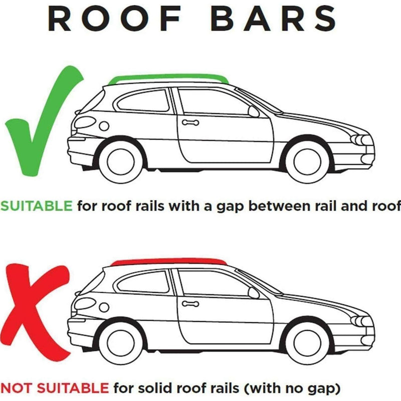 Summit Roof Rack Cross Bars fits Vauxhall Zafira B 2005-2007 w Rails Summit  - Dynamic Drive
