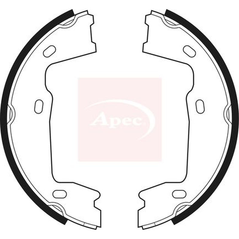 Apec Parking Brake Shoe Set fits Opel Ascona C 1987-1988 2.0