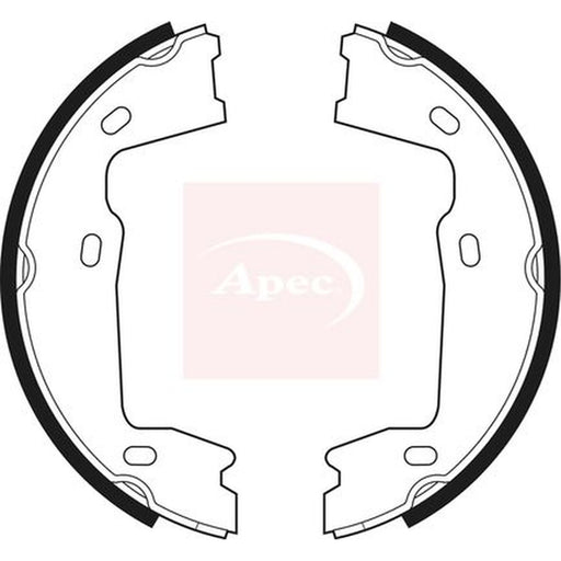 Apec Parking Brake Shoe Set fits Opel Ascona C 1987-1988 2.0