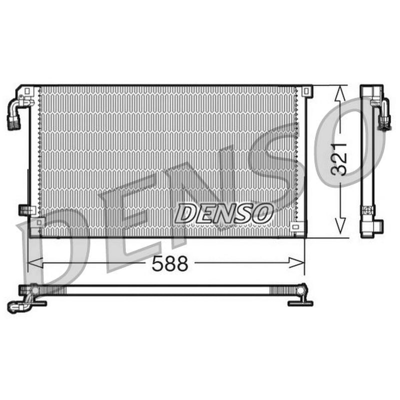 Denso Air Conditioning Condenser fits Citroën Saxo 1996-2004 1.0 1.1 1.4 1.5 1.6