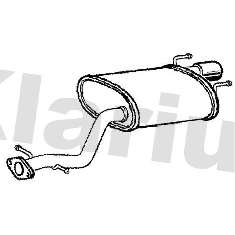 Klarius Box With Tail Pipe Rear fits Lexus Is II 2005-2012
