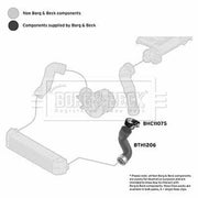 Borg & Beck Intercooler Turbo Charge Air Hose BTH1206