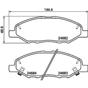 DON Front Brake Pad Set fits Nissan Bluebird Sylphy II 2012 on 1.6