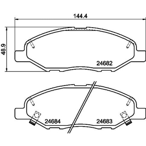 DON Front Brake Pad Set fits Nissan Bluebird Sylphy II 2012 on 1.6