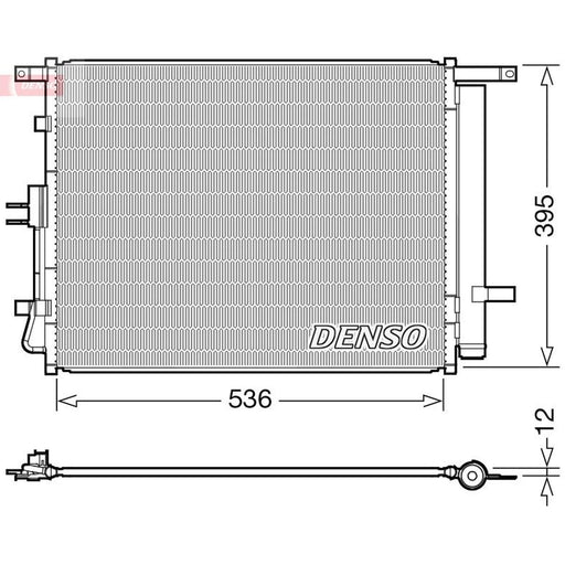 Denso Air Conditioning Condenser fits Kia Soul I 2009-2011 1.6
