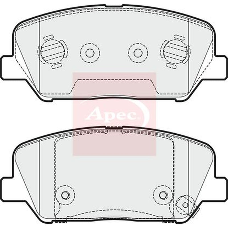 Apec Front Brake Pad Set fits Hyundai I30 2011-2020 1.4 1.6