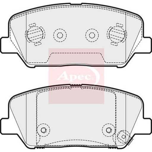 Apec Front Brake Pad Set fits Hyundai I30 2011-2020 1.4 1.6