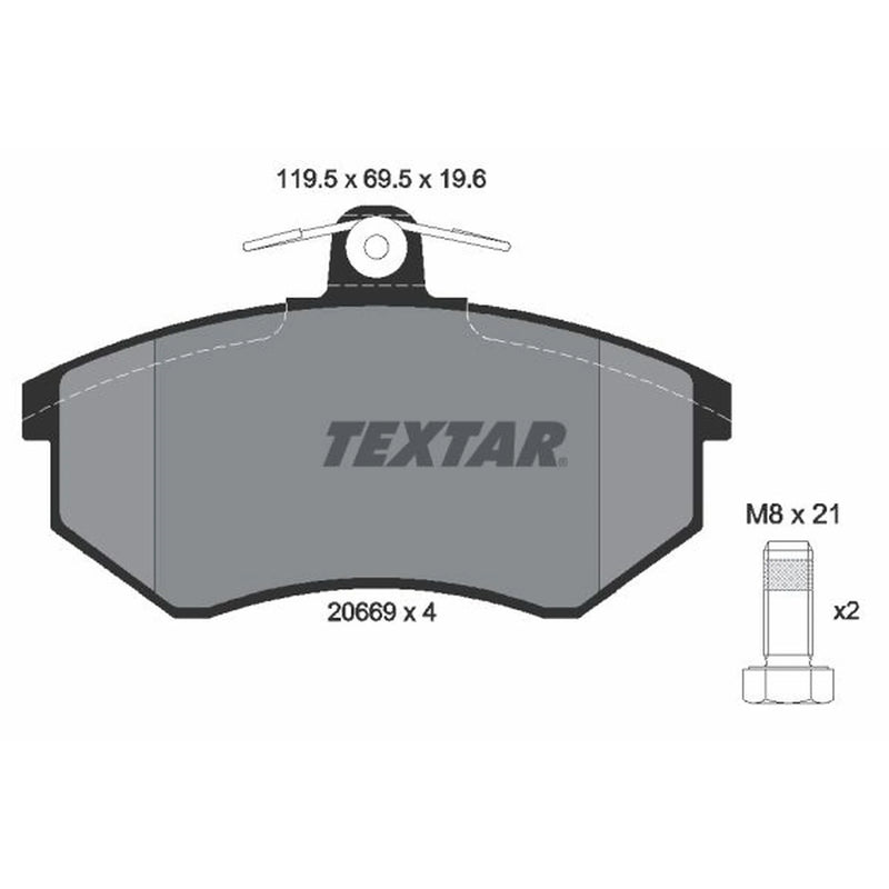 Textar Front Brake Pad Set 2066921