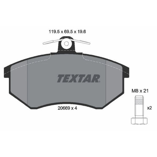 Textar Front Brake Pad Set 2066921