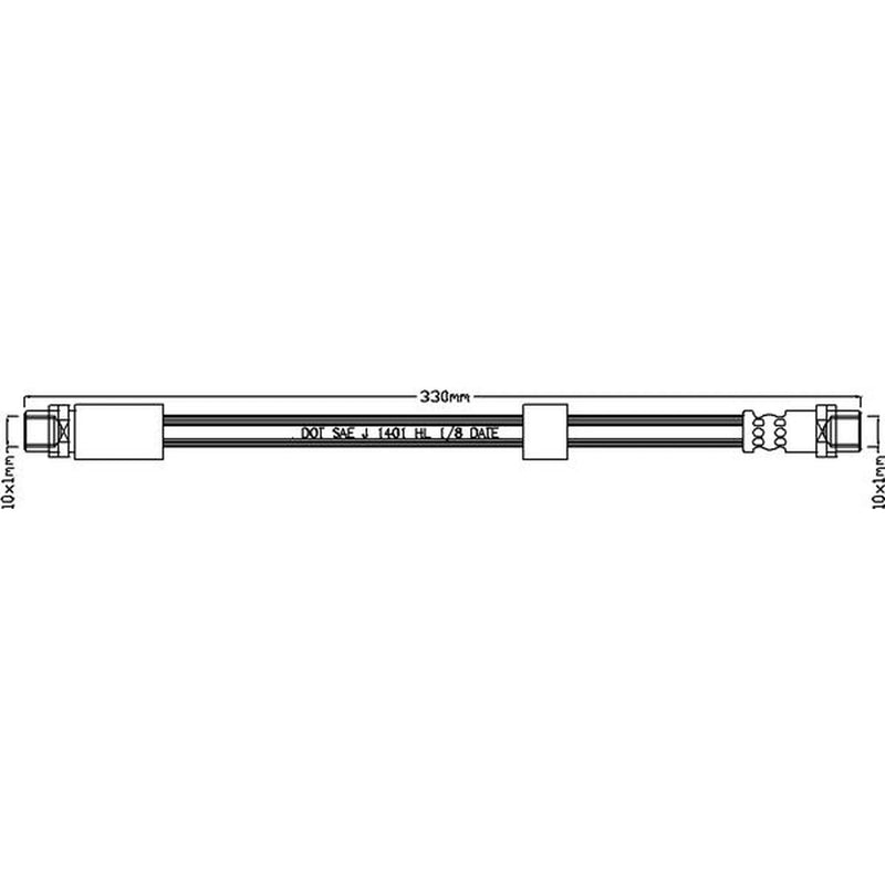 Juratek Brake Hydraulic Hose Line Right JBH1151