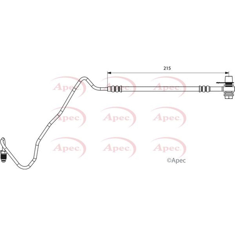 Apec Brake Hydraulic Hose Line Rear Right fits Seat Cordoba 1993-1996 1.9