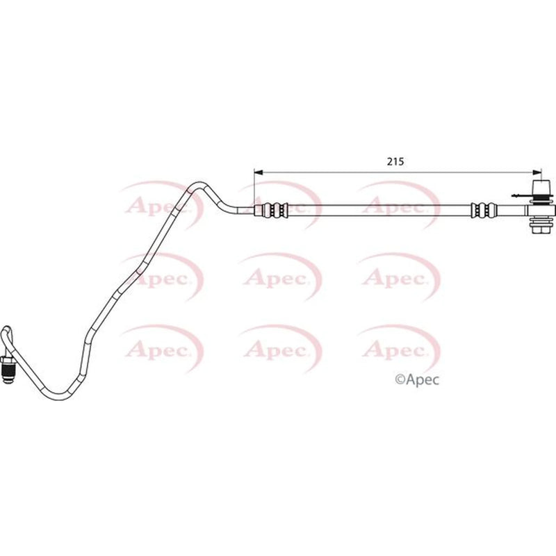 Apec Brake Hydraulic Hose Line outer HOS3882
