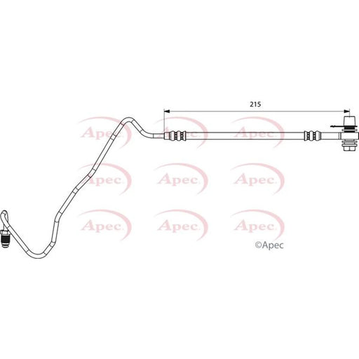 Apec Brake Hydraulic Hose Line outer HOS3882