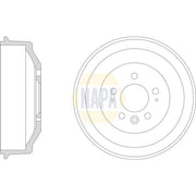 NAPA Brake Drum Assembly Rear fits VW Amarok 2010-2022 2.0