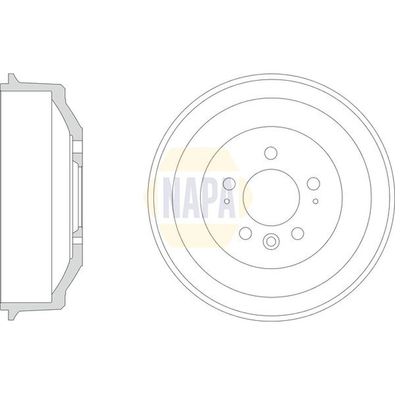 NAPA Brake Drum Assembly Rear fits VW Amarok 2010-2022 2.0