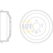 NAPA Brake Drum Assembly Rear NDR1024