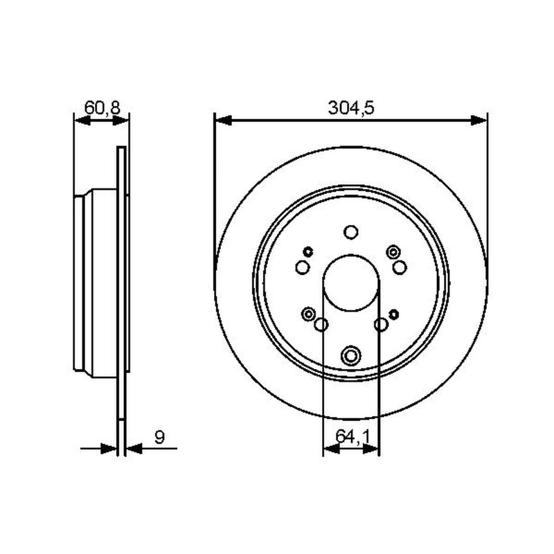 Bosch Front & Rear Brake Discs & Pads fits Honda Cr-V III 2006-2012 2.0 2.4